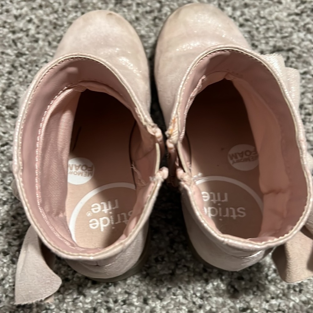 Pink Stride Rite Bootie with Bow - Picture 5 of 6